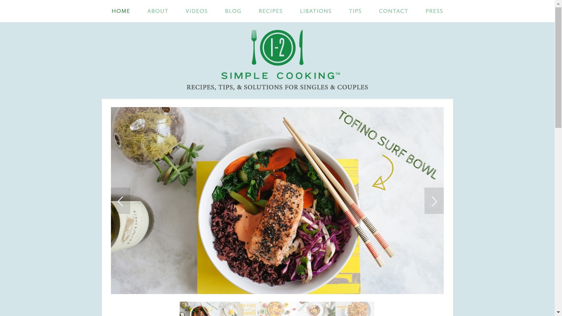 1-2 Simple Cooking Websites