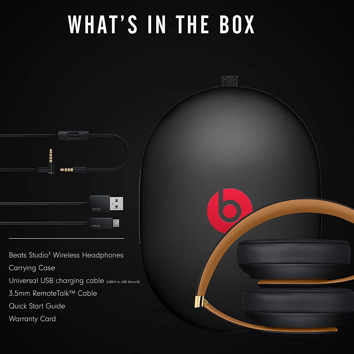 Beats Studio3 Wireless Noise Cancelling Over-Ear Headphones accessories