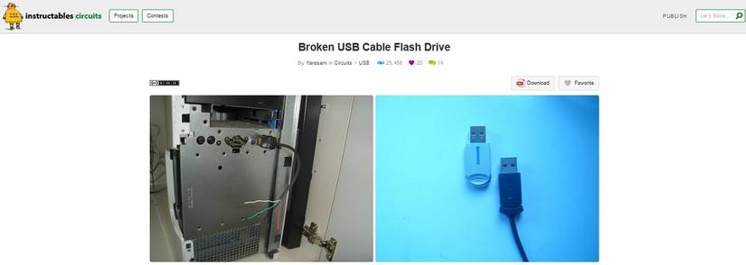 Flashdrive Ripped Wire 11 Creative and Awesome DIY USB Flash Drives