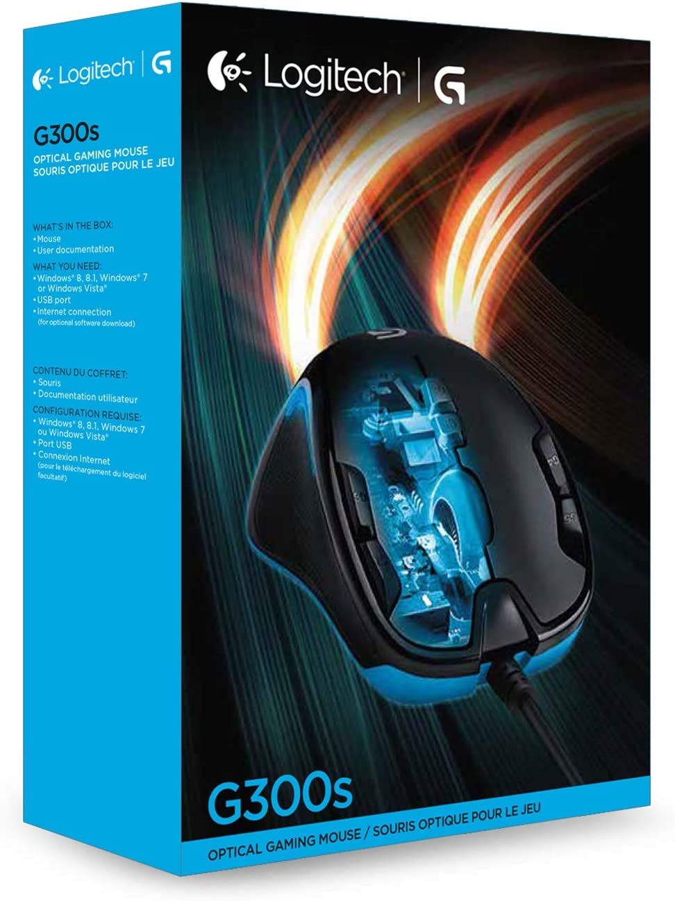 Logitech G300s Optical Ambidextrous Gaming Mouse Box
