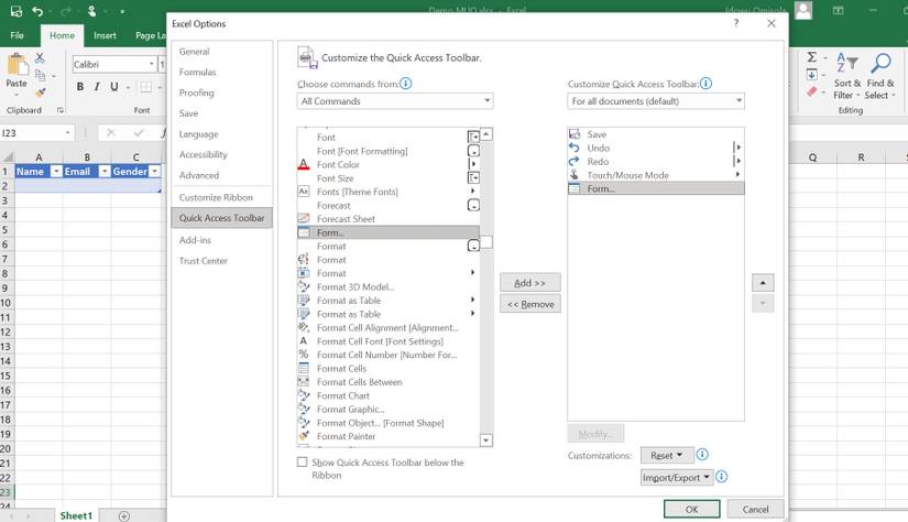 How to Create a Data Entry Form in Excel