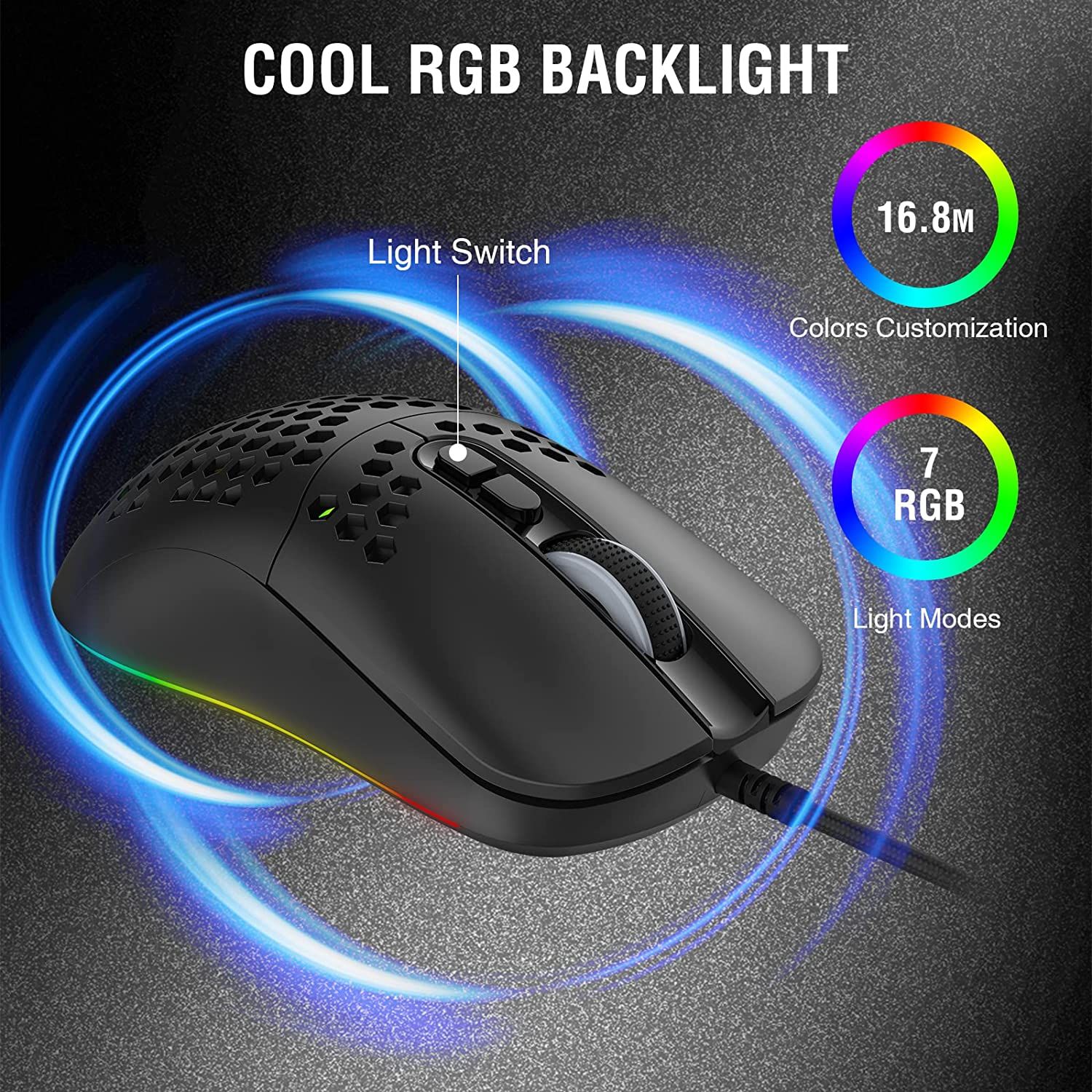 RaceGT RGB Gaming Mouse RGB Lights