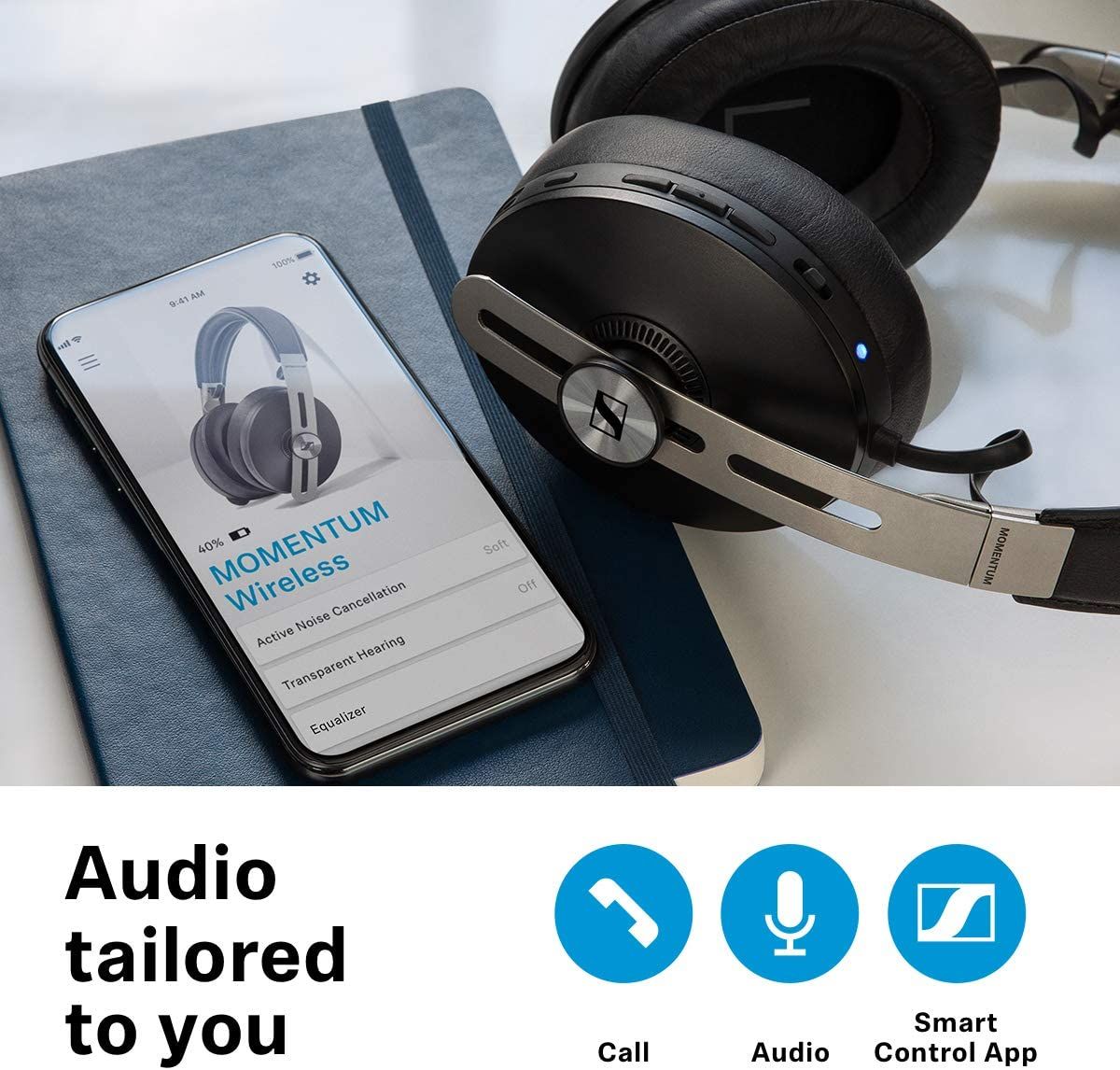 SENNHEISER Momentum 3 Wireless Noise Cancelling Headphones features