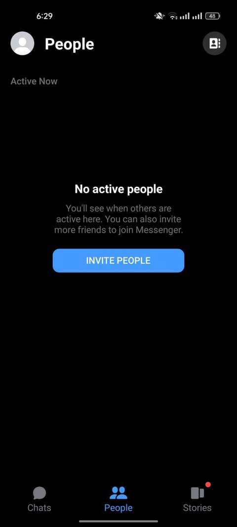 Active friends on Messenger