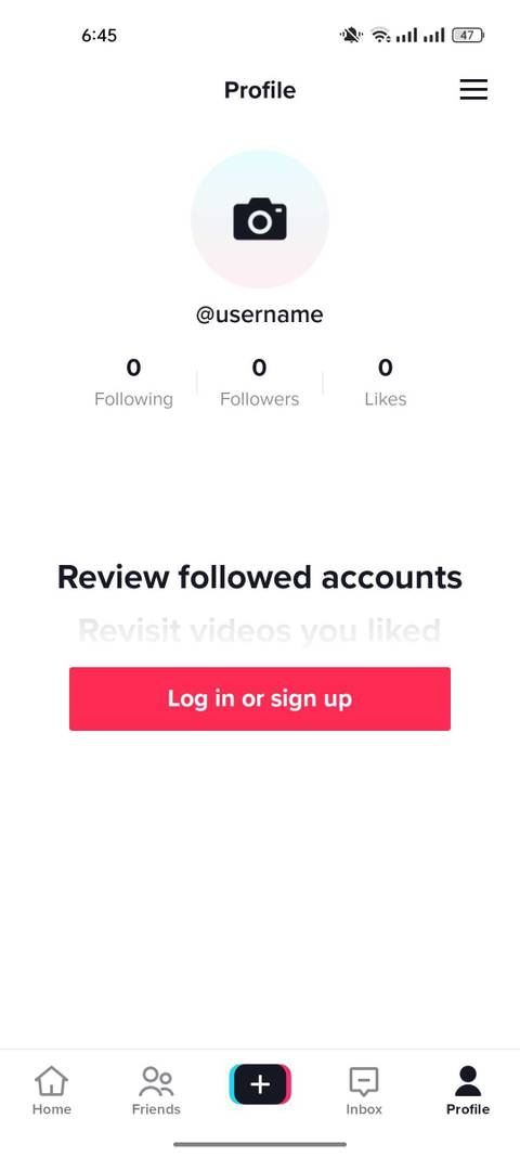 Tiktok account