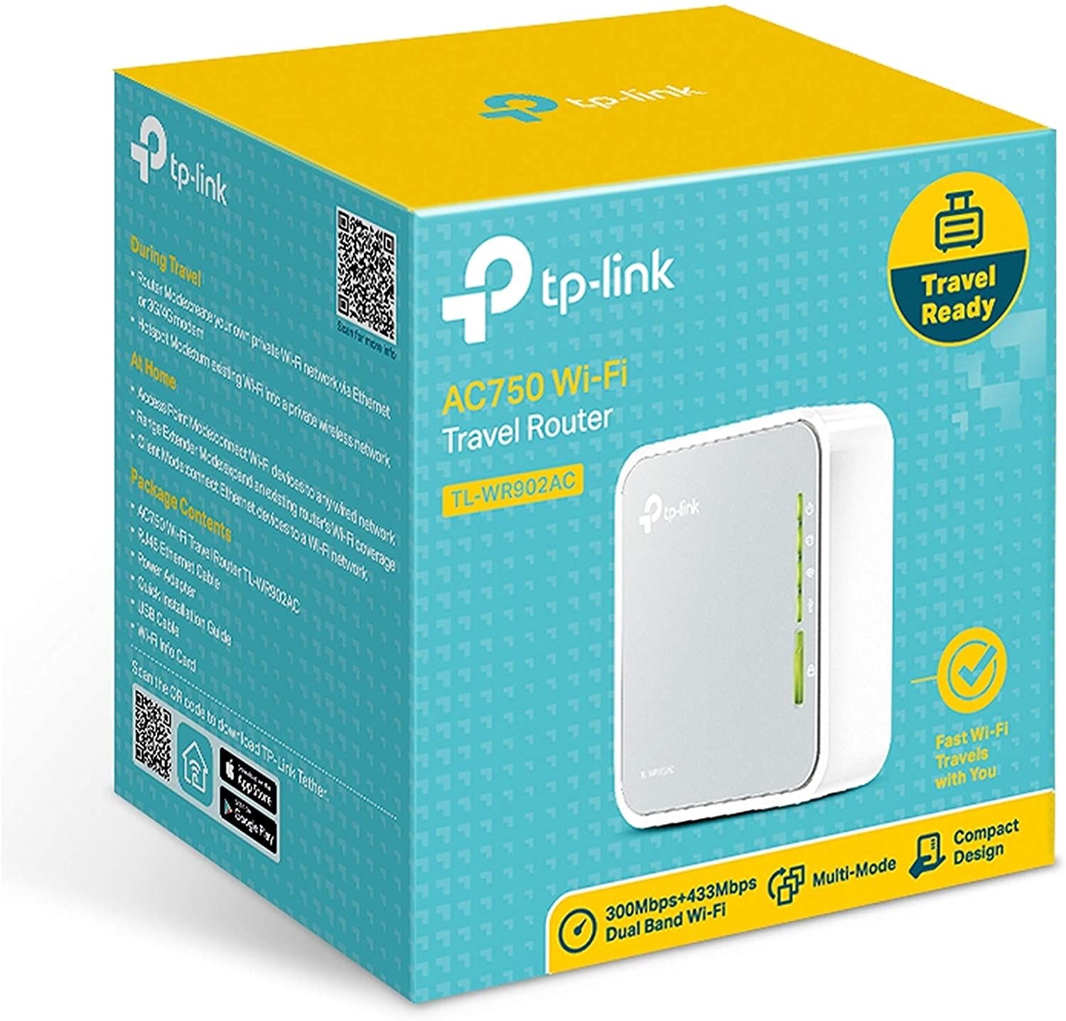 A boxed TP-Link-AC750