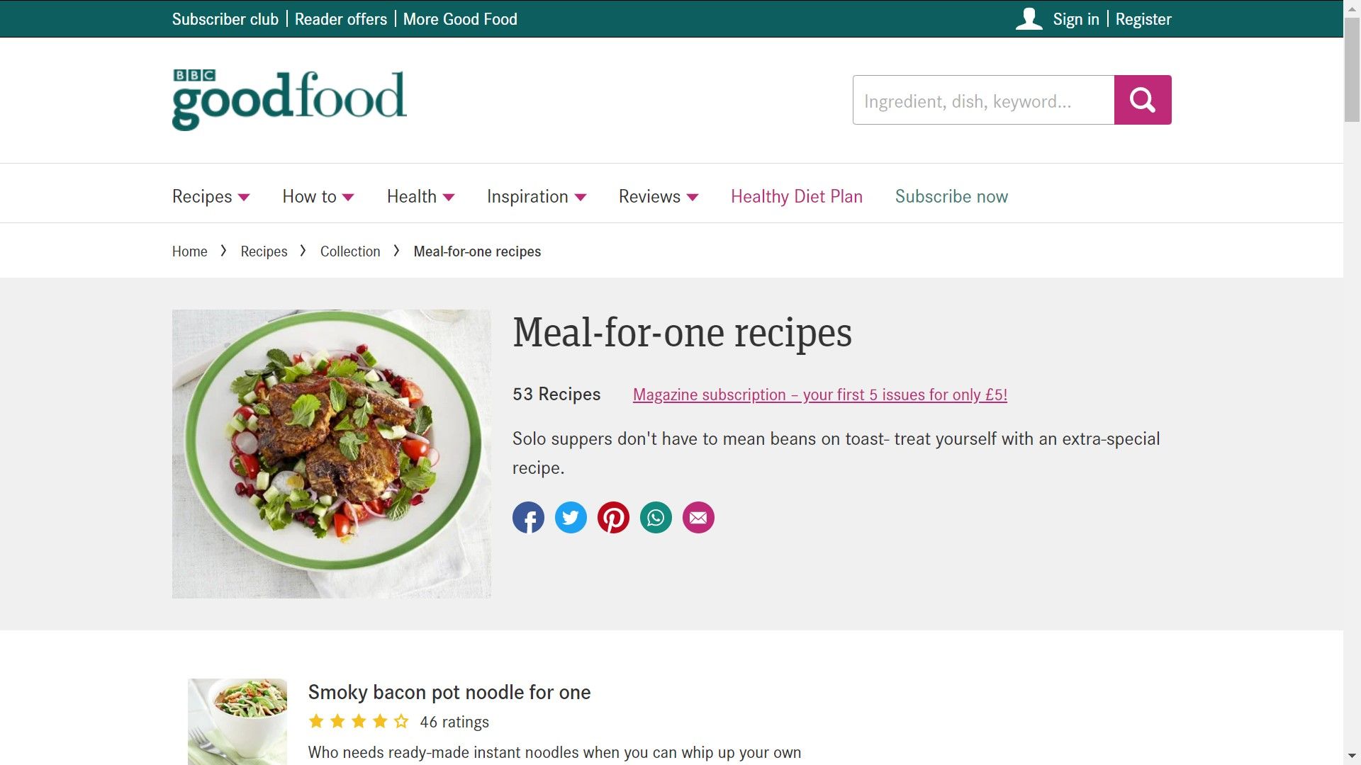 BBC Good Food recipe website