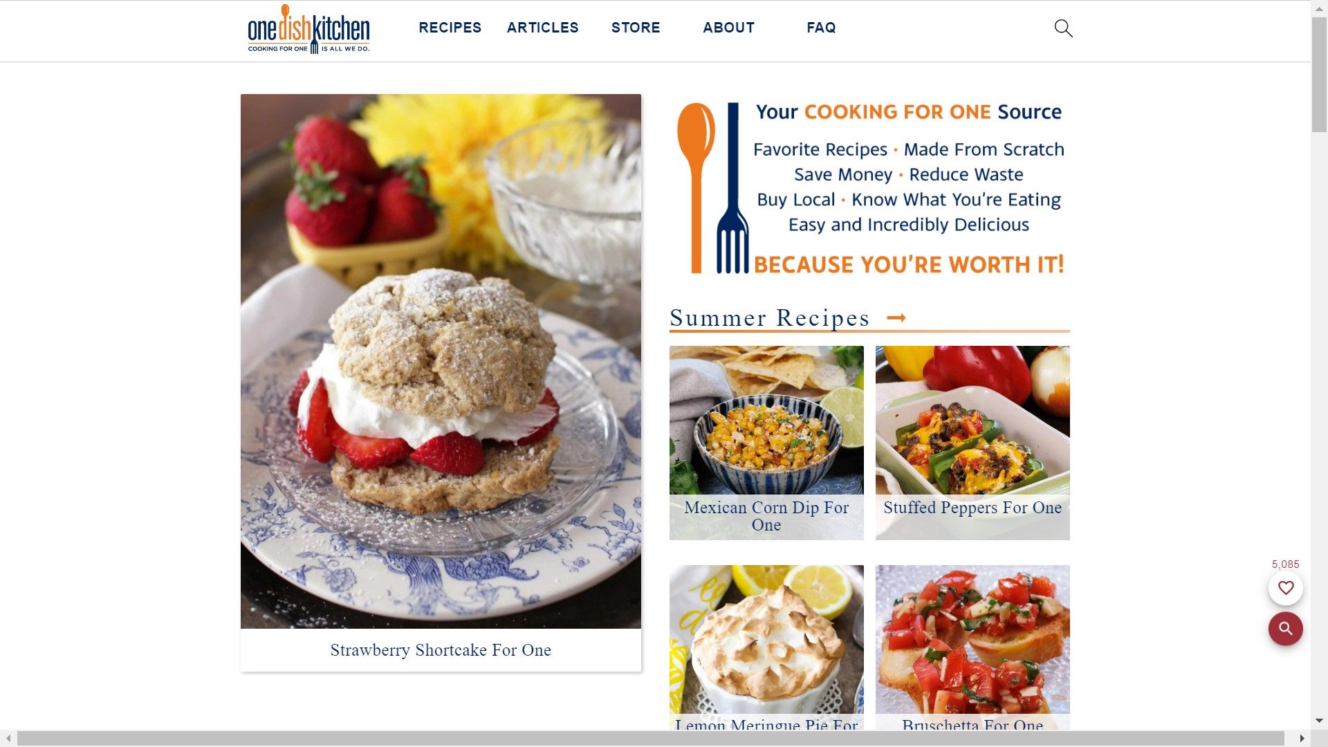 one dish kitchen website