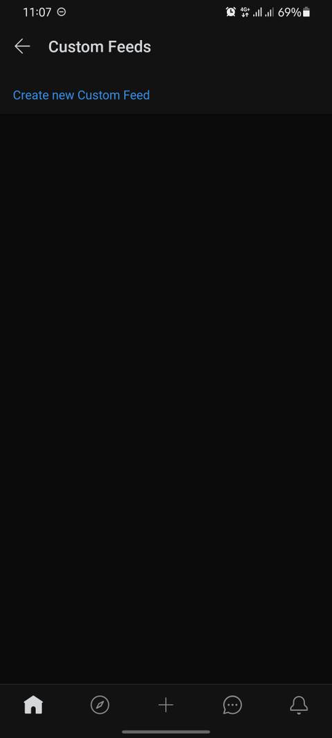 screenshot showing how to add a custom feed