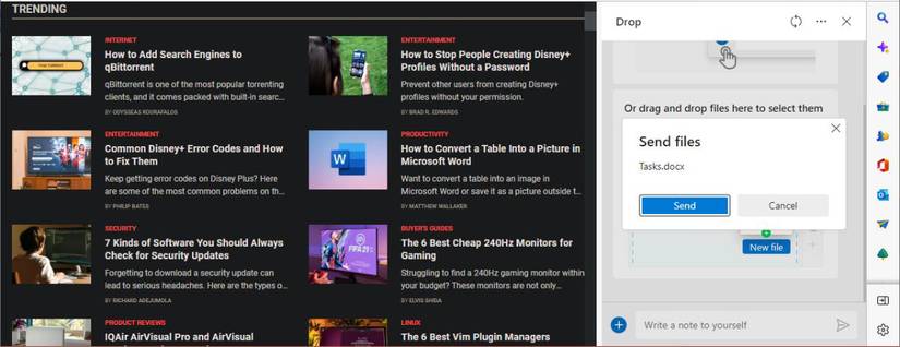 How to Share Files Between Devices Using Microsoft Edge