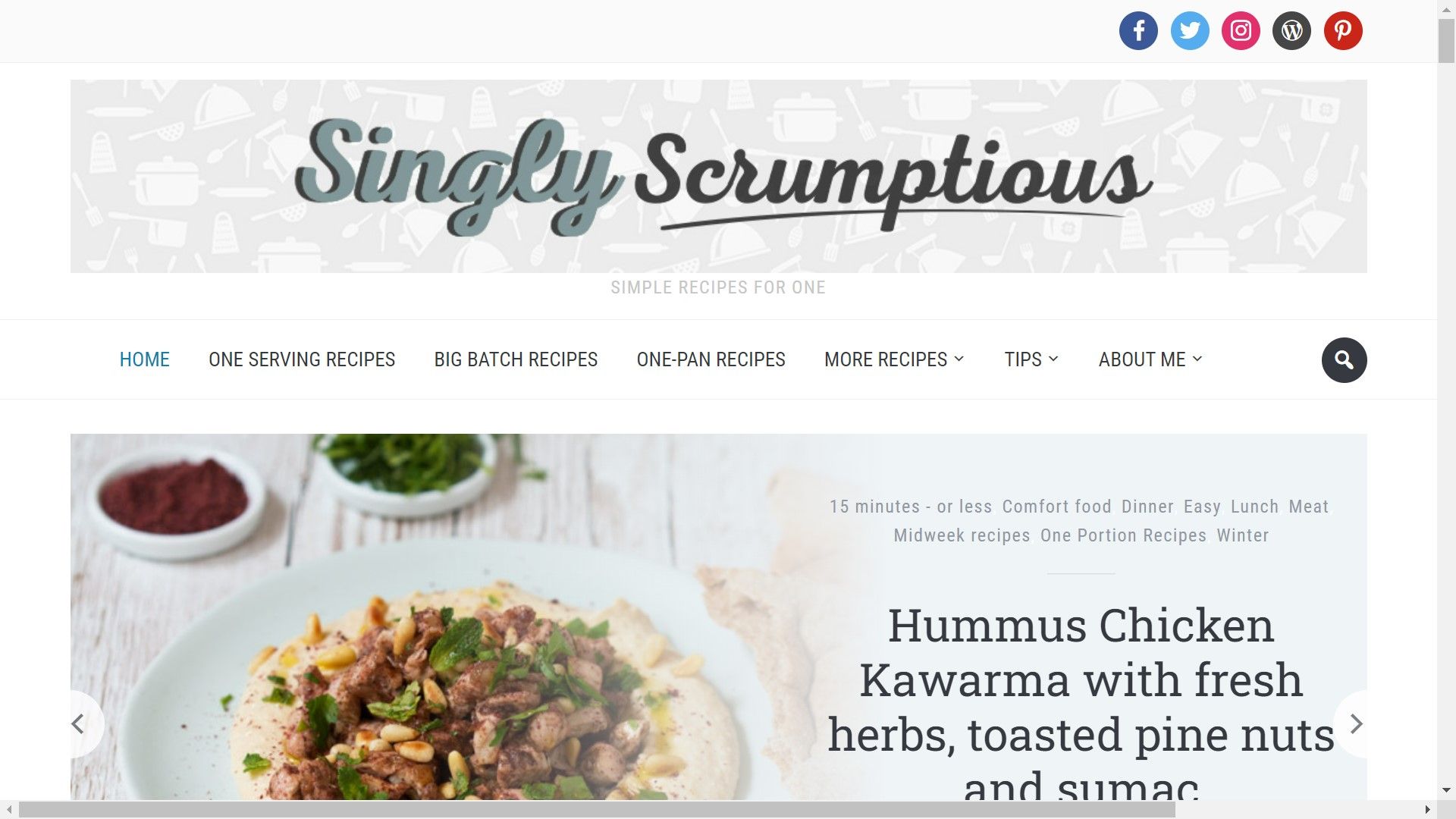 singly scrumptious website