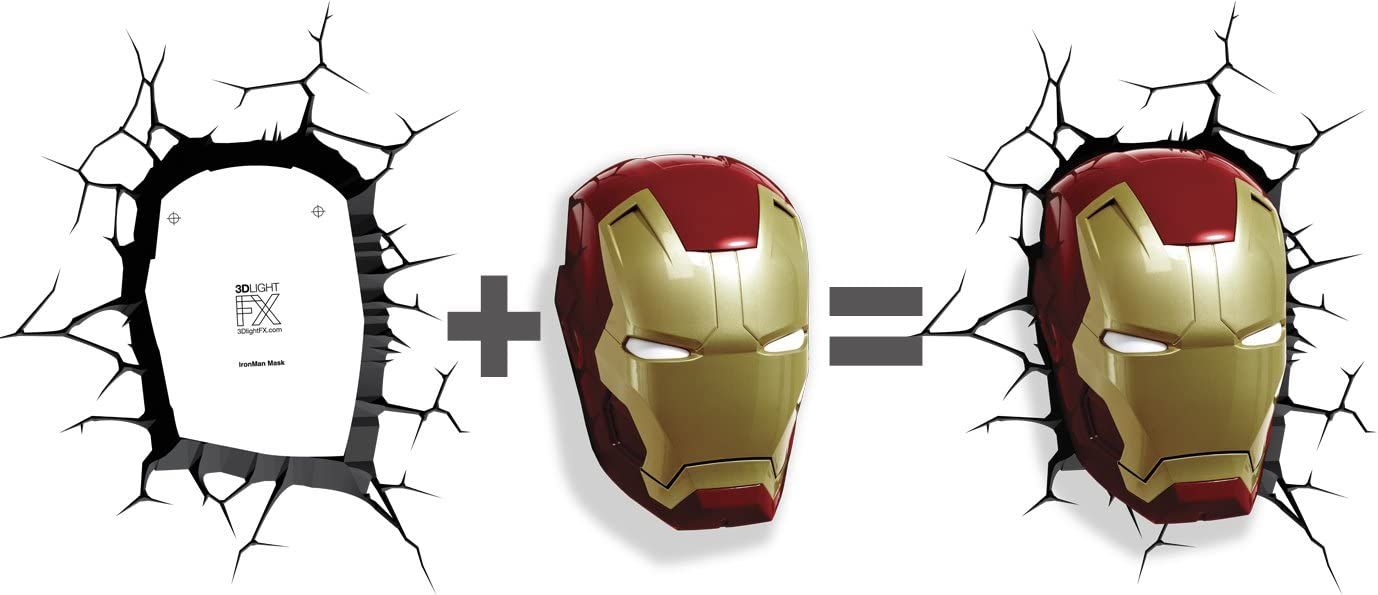 3D Light FX Marvel Avengers Iron Man Mask 3D Deco Light