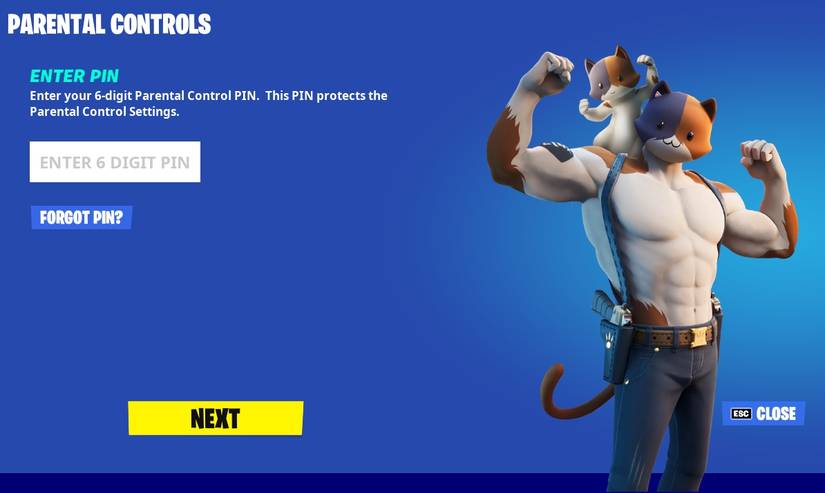 6 digit PIN to access Parental settings