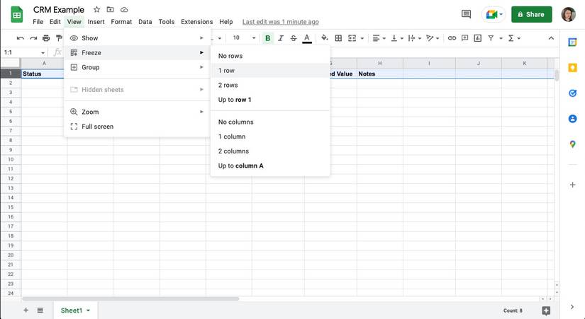How to Create a Simple CRM in Google Sheets
