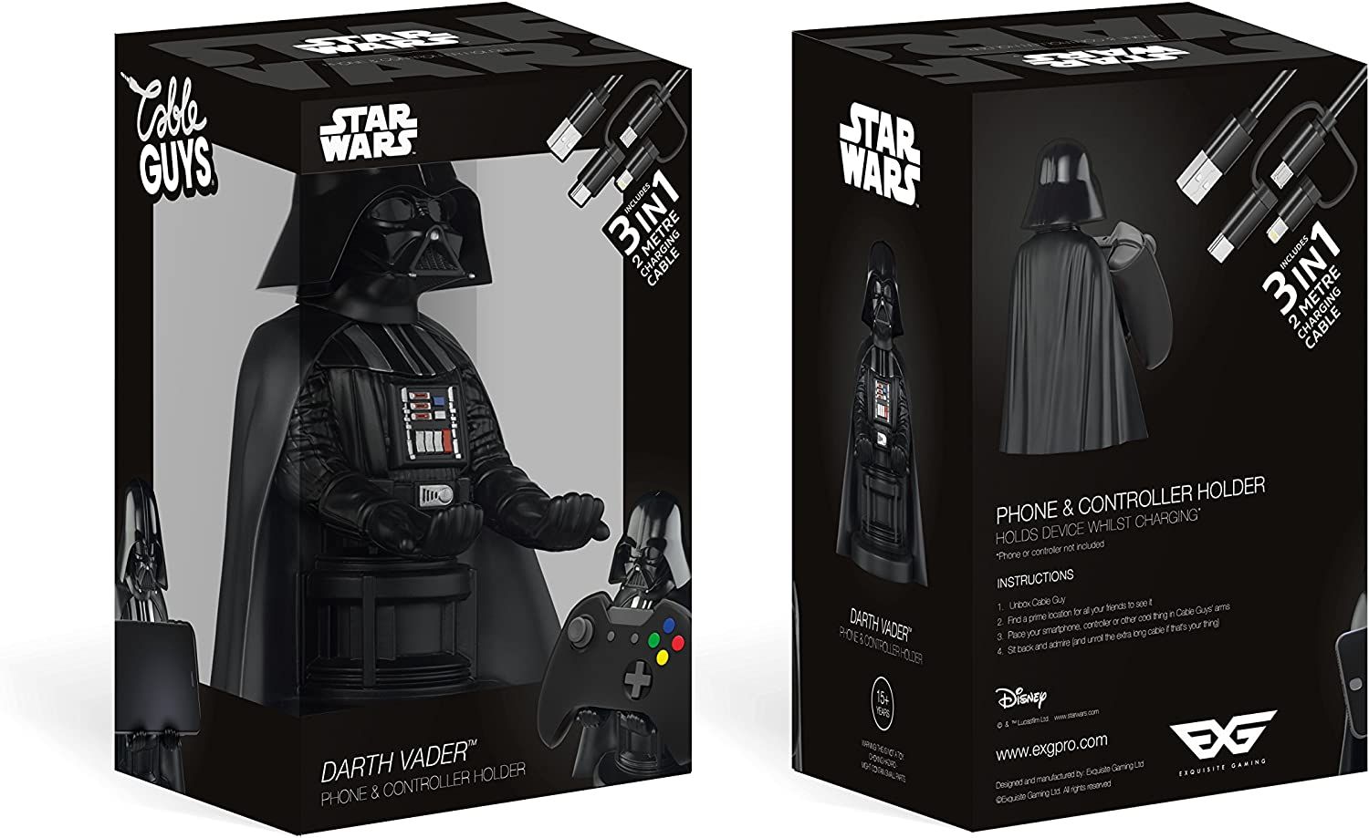 Cable Guy Darth Vader Controller and Device Holder Boxed