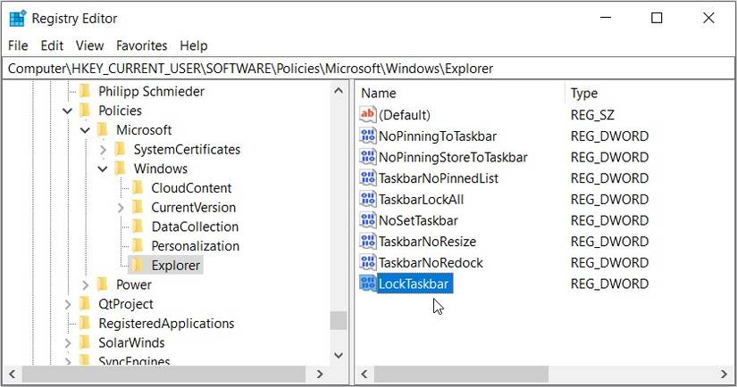 How to Prevent Others From Moving or Resizing the Windows Taskbar