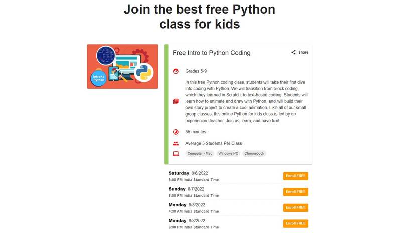 Top 8 Websites to Teach Python to Your Kids