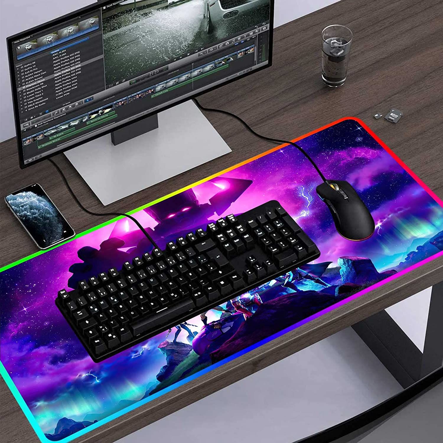 GZESZT RGB Large Gaming Mouse Pad Galactus Skin with pc