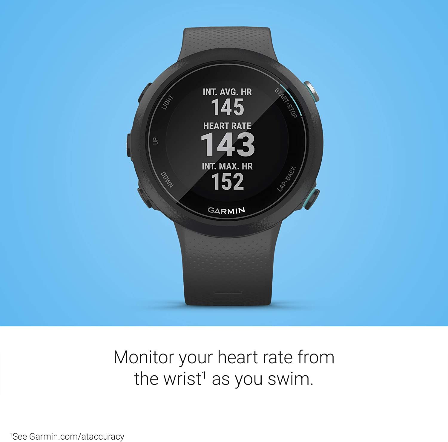 Garmin Swim 2 Heart Rate Monitoring Screen