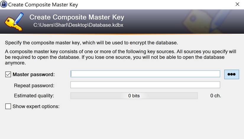 Keypass Password Pattern How to Create a New Password Database Using KeePass