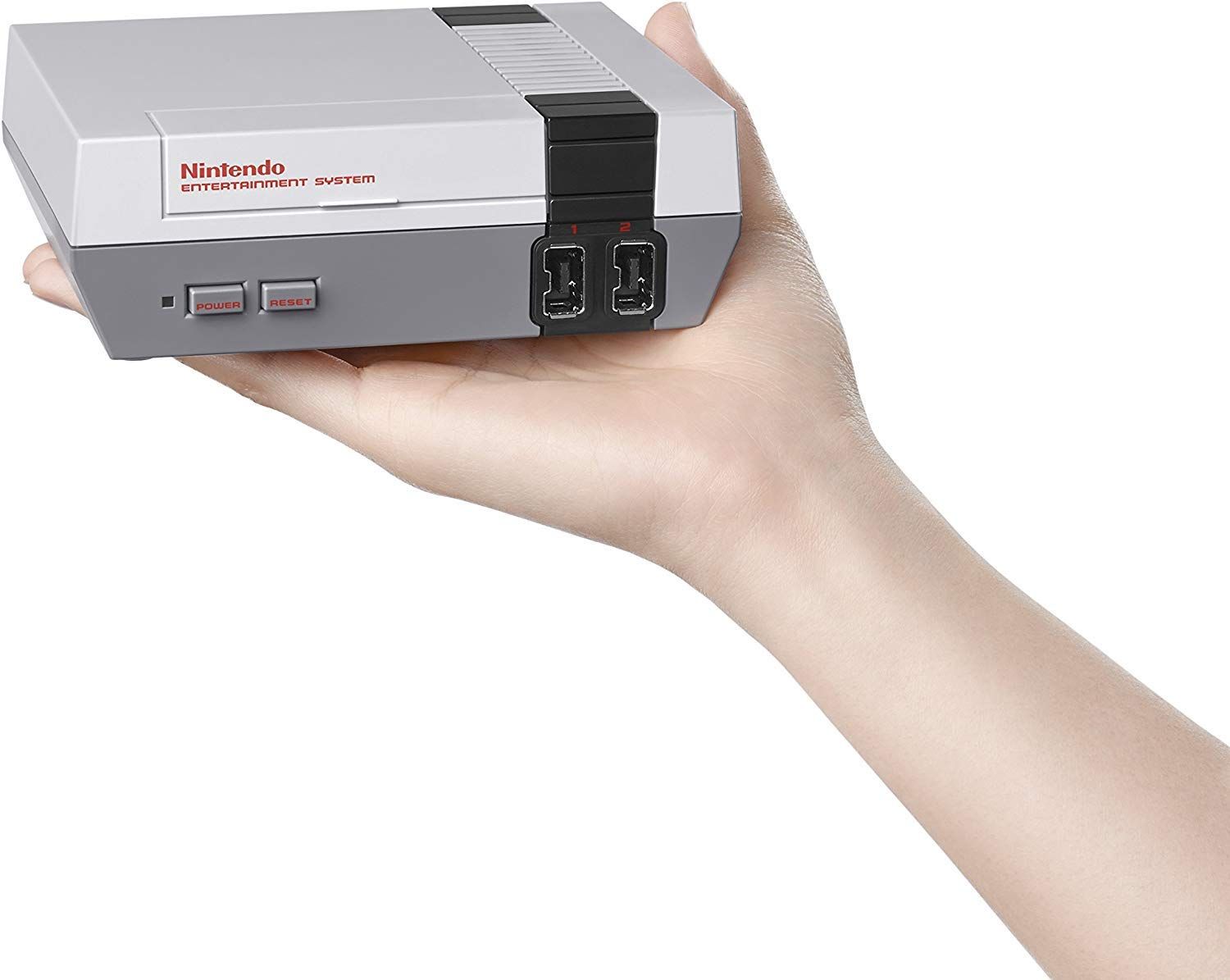 Nintendo Entertainment System in hands