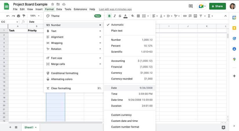 How to Build a Functional Project Management Board in Google Sheets
