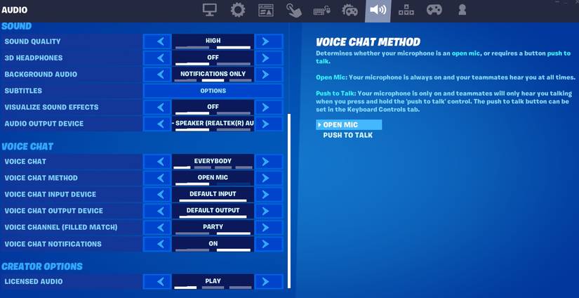 Change Voice Chat to everybody