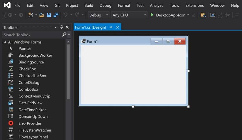 How to Change the Icon in a Windows Forms Desktop Application