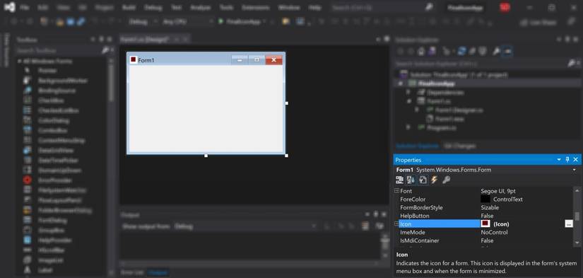 How to Change the Icon in a Windows Forms Desktop Application