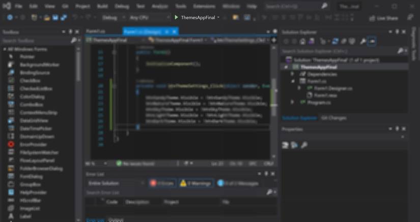 WinForms: How to Add Multiple Themes to Your Application