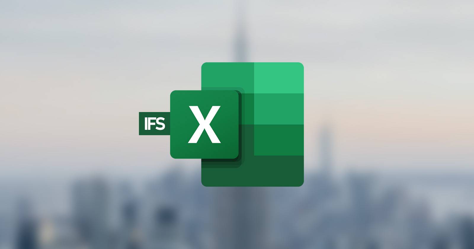 Excel logo with IFS on a background