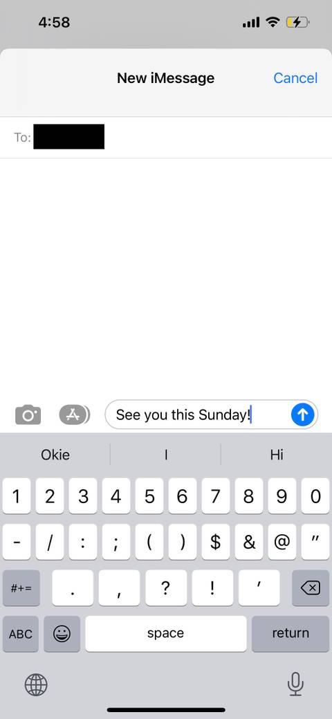 send imessage on iphone