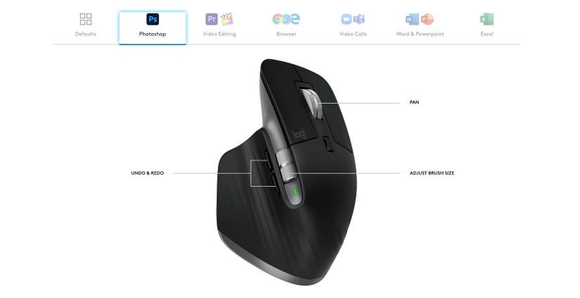 Logitech MX Master 3 Logi Options+ app profile setup example