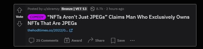 A reddit post with "comedy" flair