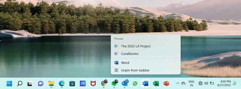 Pin Word File Taskbar How to Pin Word, Excel, and PowerPoint Files to Their App Icons on the ...