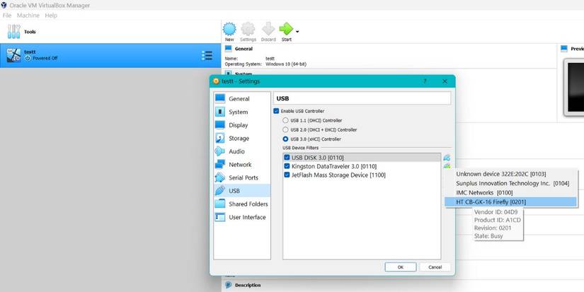 How to Add a USB Device to VirtualBox on Windows