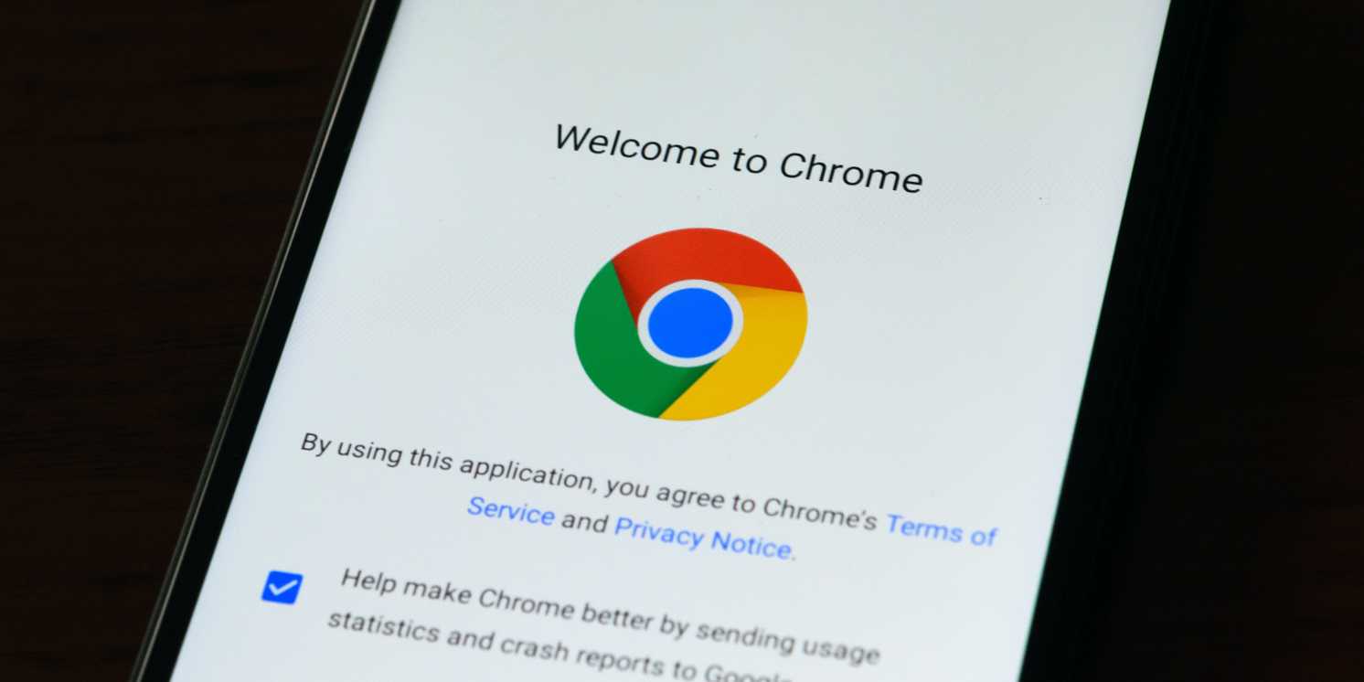 Android Chrome user agreement screen