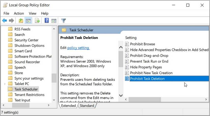 How to Prevent Others From Creating, Deleting, or Running Tasks in the ...