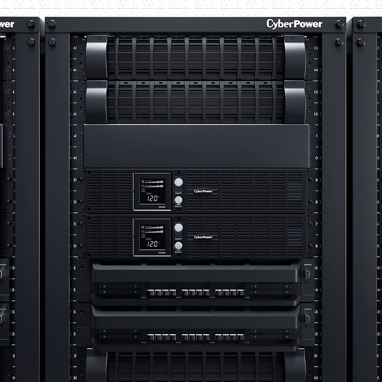 CyberPower OR2200LCDRT2U UPS in Rack