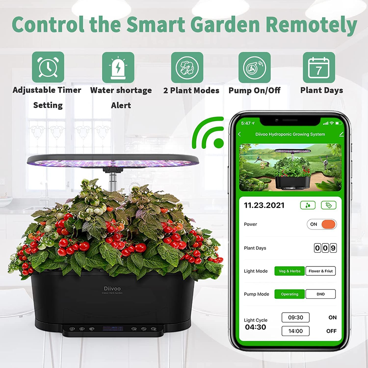 Diivoo Smart Indoor Garden app