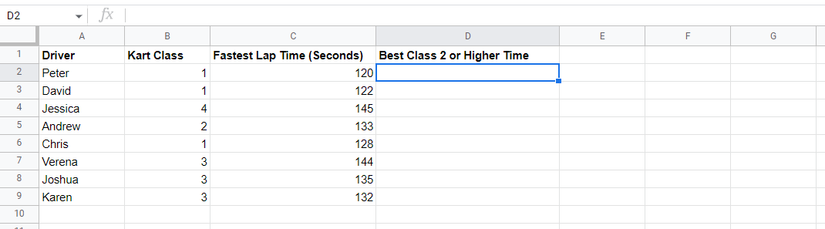How to Use the SMALL Function in Google Sheets