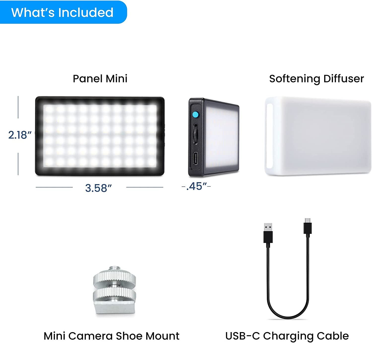 محتویات نور LED مینی پنل دو رنگ لوم مکعب