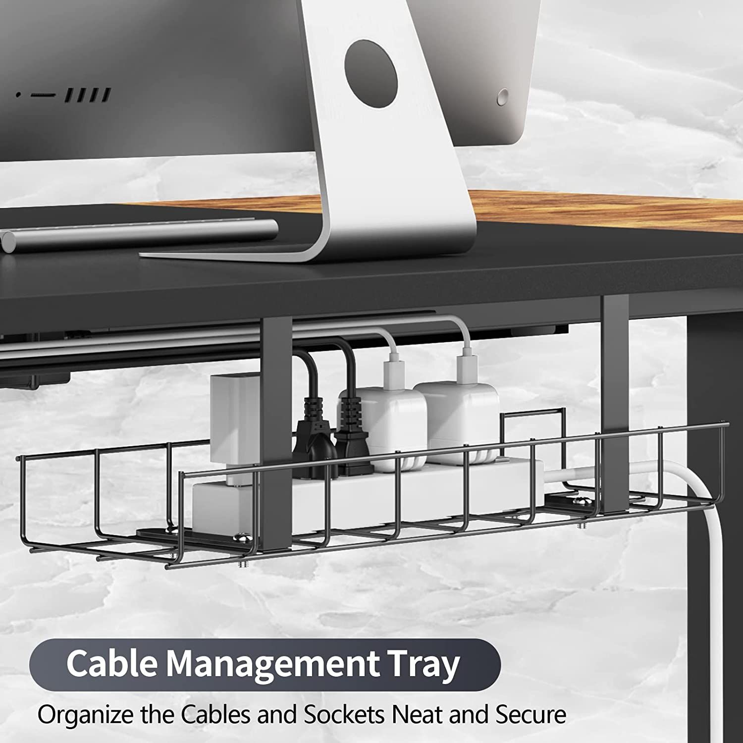 Maidesite Standing Desk Cable Management Tray