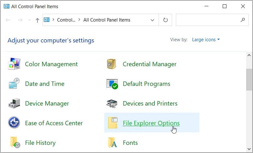 Folder Opt 10 Ways to Open the Windows 10 Folder Options
