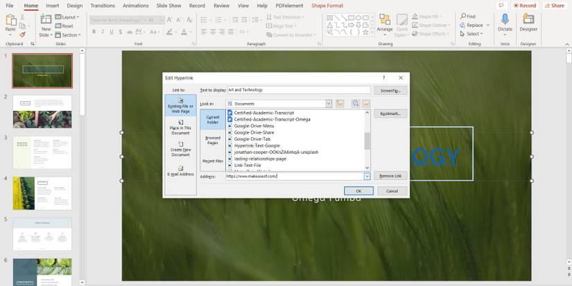How to Add a Hyperlink to a Powerpoint Presentation