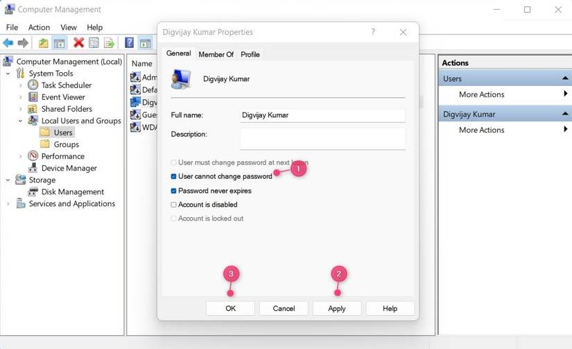 How to Prevent Users from Changing Account Passwords on Windows