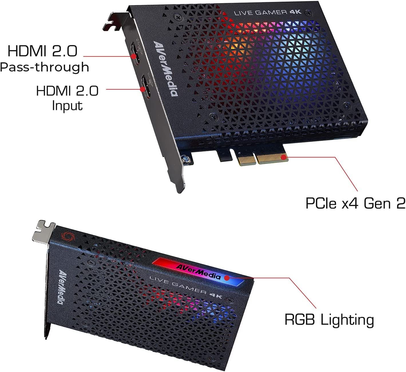 avermedia live gamer 4k دارای hdmi 2.0 و رابط pcie