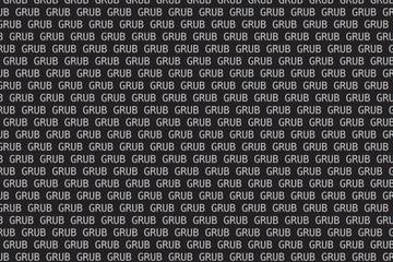 grub written on a black background