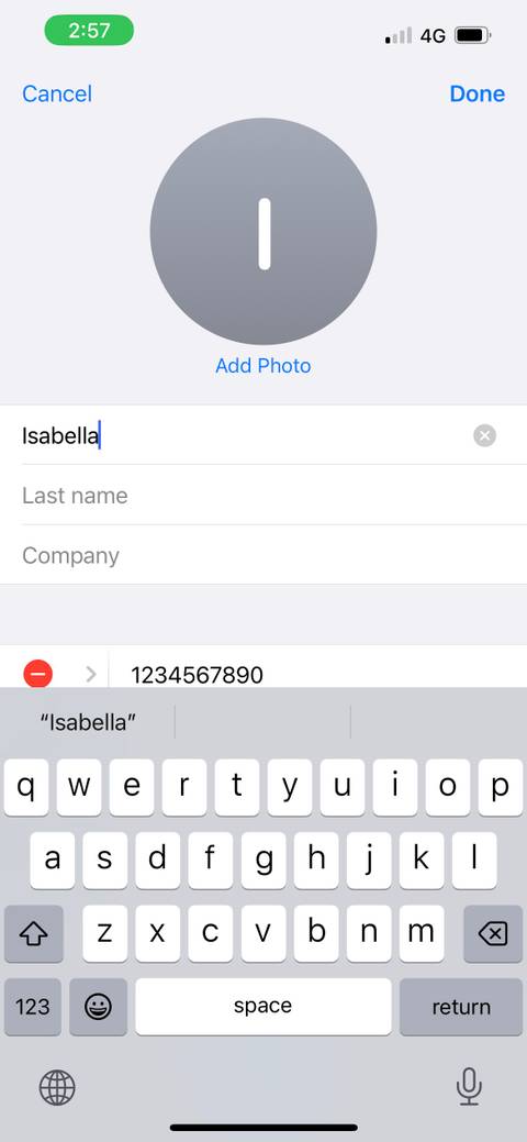 change iphone contact name