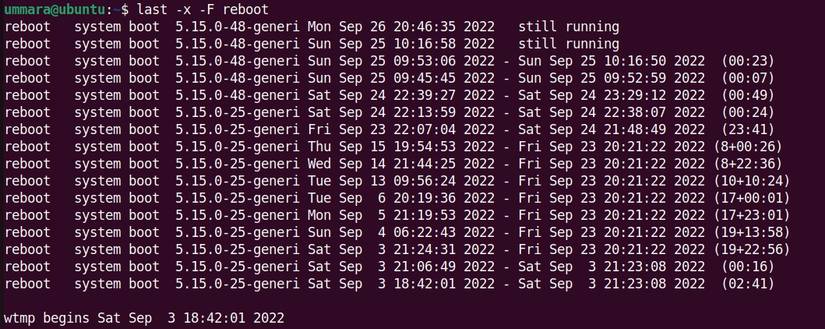 How to Check Shutdown and Restart History on Linux